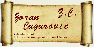 Zoran Čugurović vizit kartica